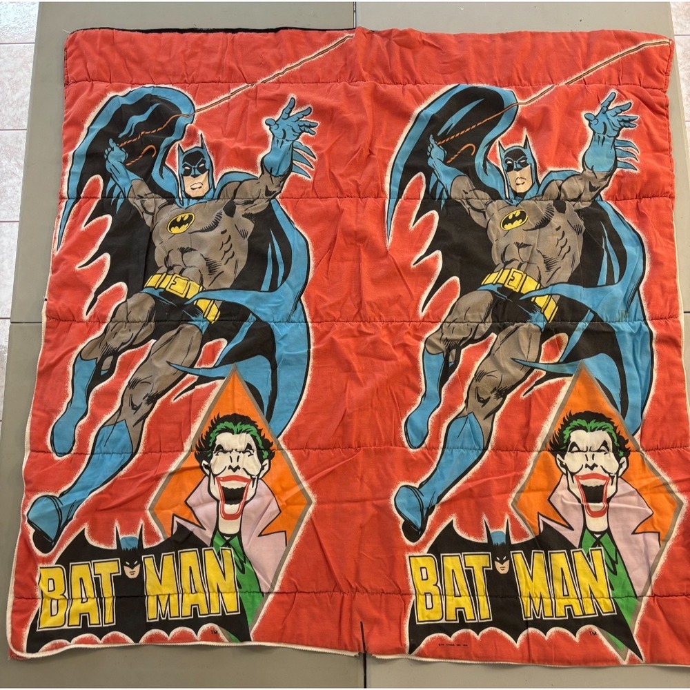 DC Comics Batman Joker Sleeping Bag Kids Multicolor 56x56 1989 Vintage 80s